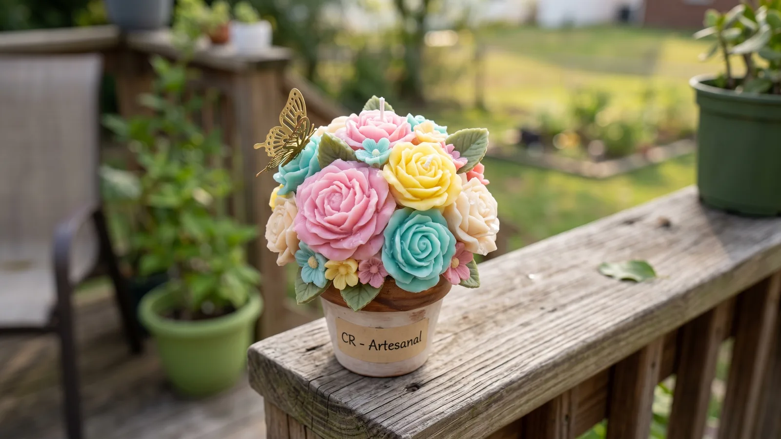 Ramo de velas artesanales hechas a mano