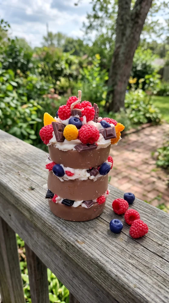 Vela artesanal tipo postre